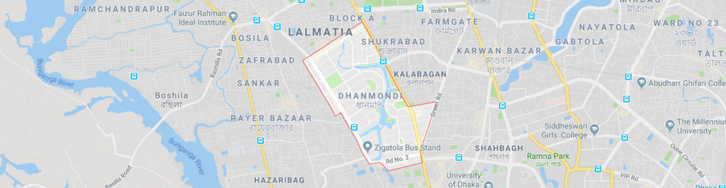 Dhanmondi dhaka postal code or zip code