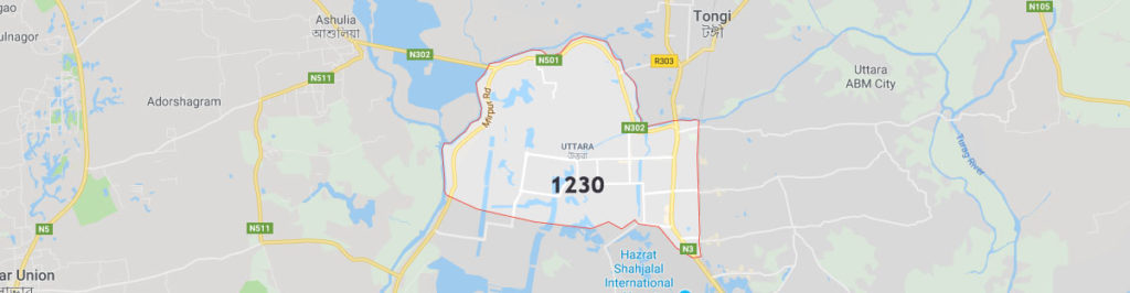 Uttara postal code, postal code is Uttara and zip code