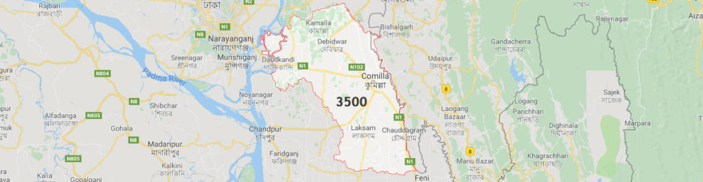 Comilla postal code, The postal code of Cumilla