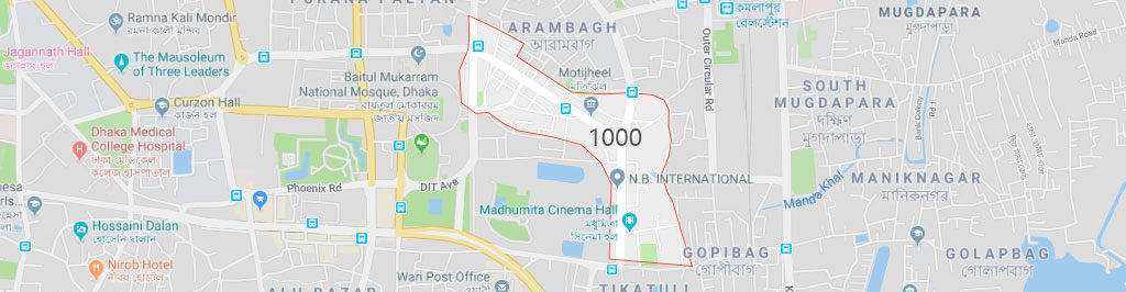 Motijheel post code 