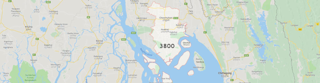 Noakhali postal code or the postal code of Noakhali