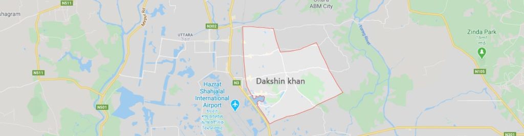 Dakshin khan postal code Dhaka