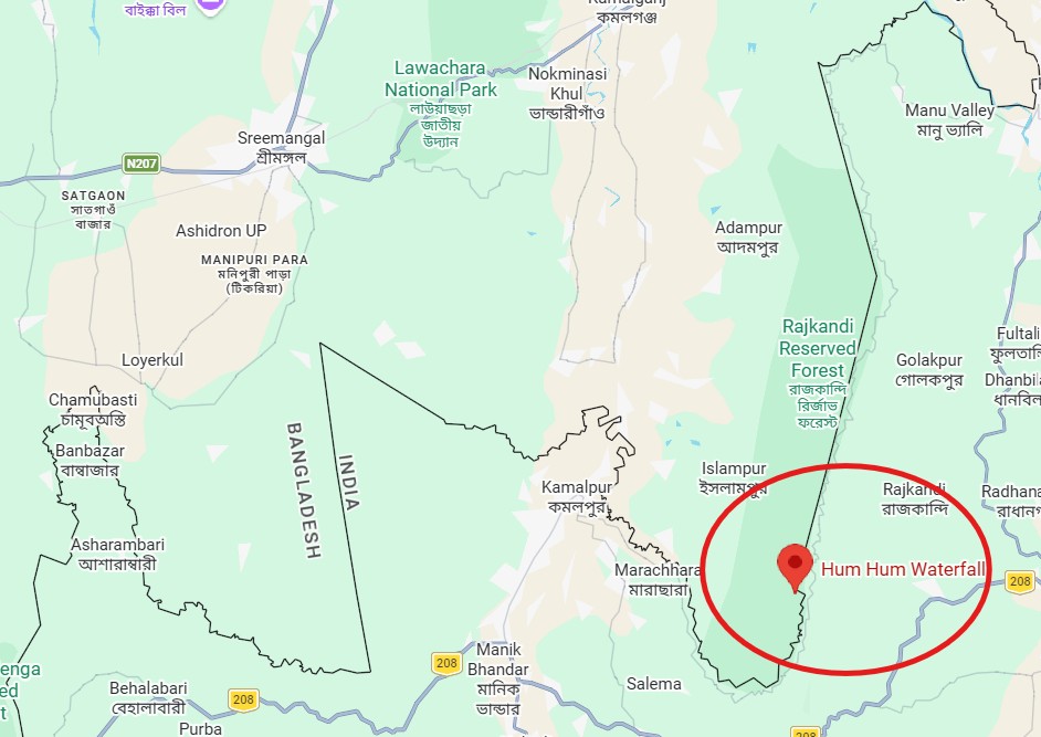 হামহাম জলপ্রপাত map