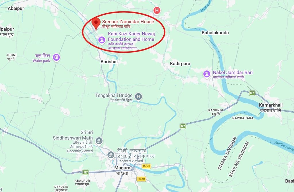 sreepur jamidar bari map