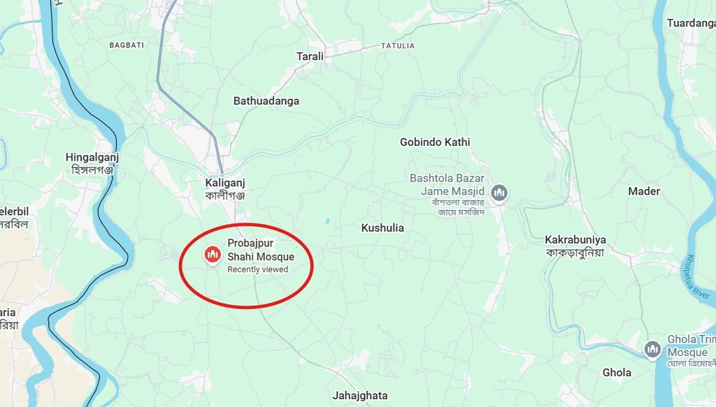 প্রবাজপুর শাহী জামে মসজিদ সাতক্ষীরা