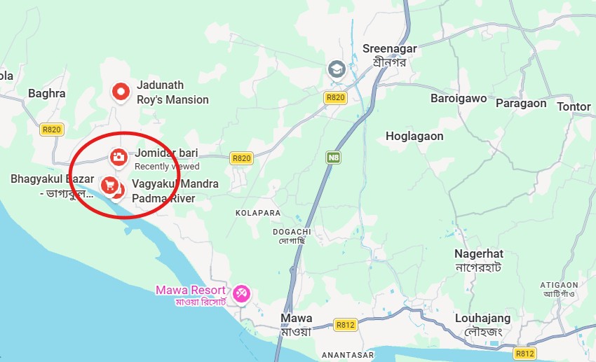 ভাগ্যকুল জমিদার বাড়ি মুন্সীগঞ্জ টুরিস্ট স্পট MAP