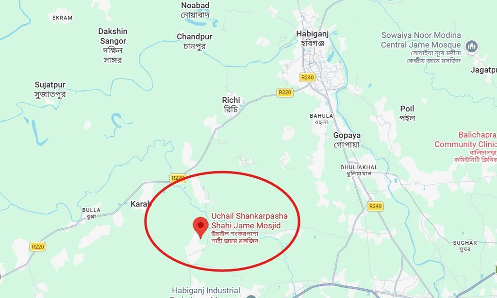 শংকরপাশা শাহী মসজিদ কোথায় অবস্থিত